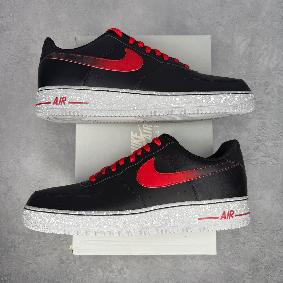 Nike Air Force 1 Low Black Red Gradient