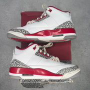 Jordan 3 Retro Cardinal Red *pre-owned* SIZE 8.5