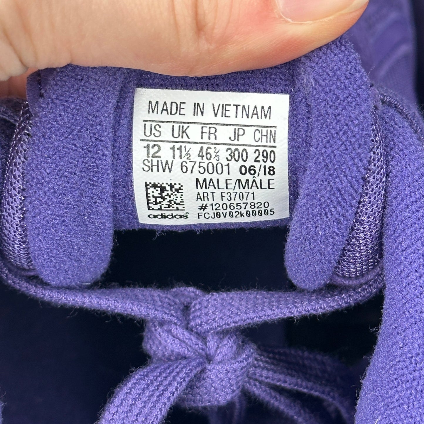 adidas Yung - 1 Triple Purple *pre - owned* SIZE 12 - Kicks Collective PA - adidas - F37071 - Men's Shoes - 12M/13.5W - Pre - Owned