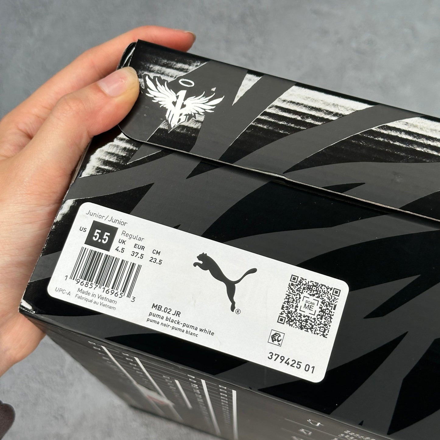 Puma LaMelo Ball MB.02 Black White (GS) *pre - owned* SIZE 5.5Y - Kicks Collective PA - Puma - 379425 - 01 - Men's Shoes - 5.5M/7W - Pre - Owned