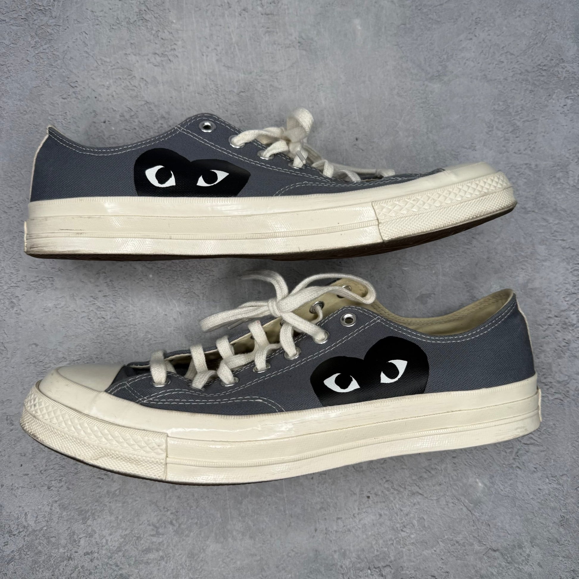 Converse Chuck Taylor All Star 70 Ox Comme des Garcons PLAY Grey *pre - owned* SIZE 12 - Kicks Collective PA - Converse - 171849C/A08797C - Men's Shoes - 12M/13.5W - Pre - Owned - No Box