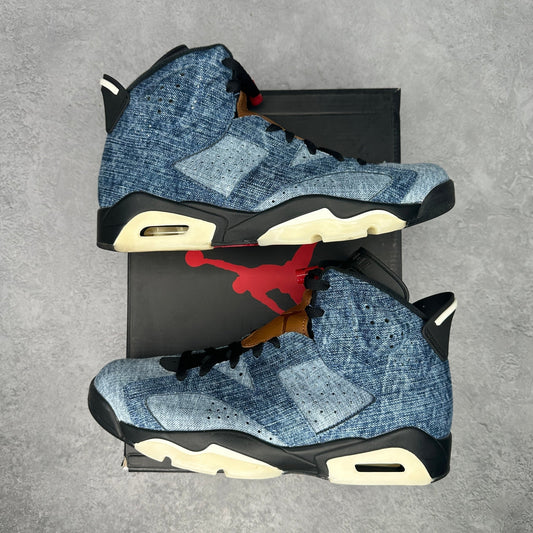 Jordan 6 Retro Washed Denim *pre - owned* SIZE 10 - Kicks Collective PA - Jordan - CT5350 - 401 - Men's Shoes - 10M/11.5W - Pre - Owned