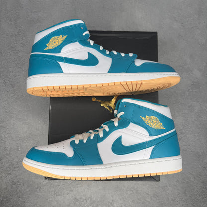 Jordan 1 Mid Aquatone VNDS *pre-owned* SIZE 13