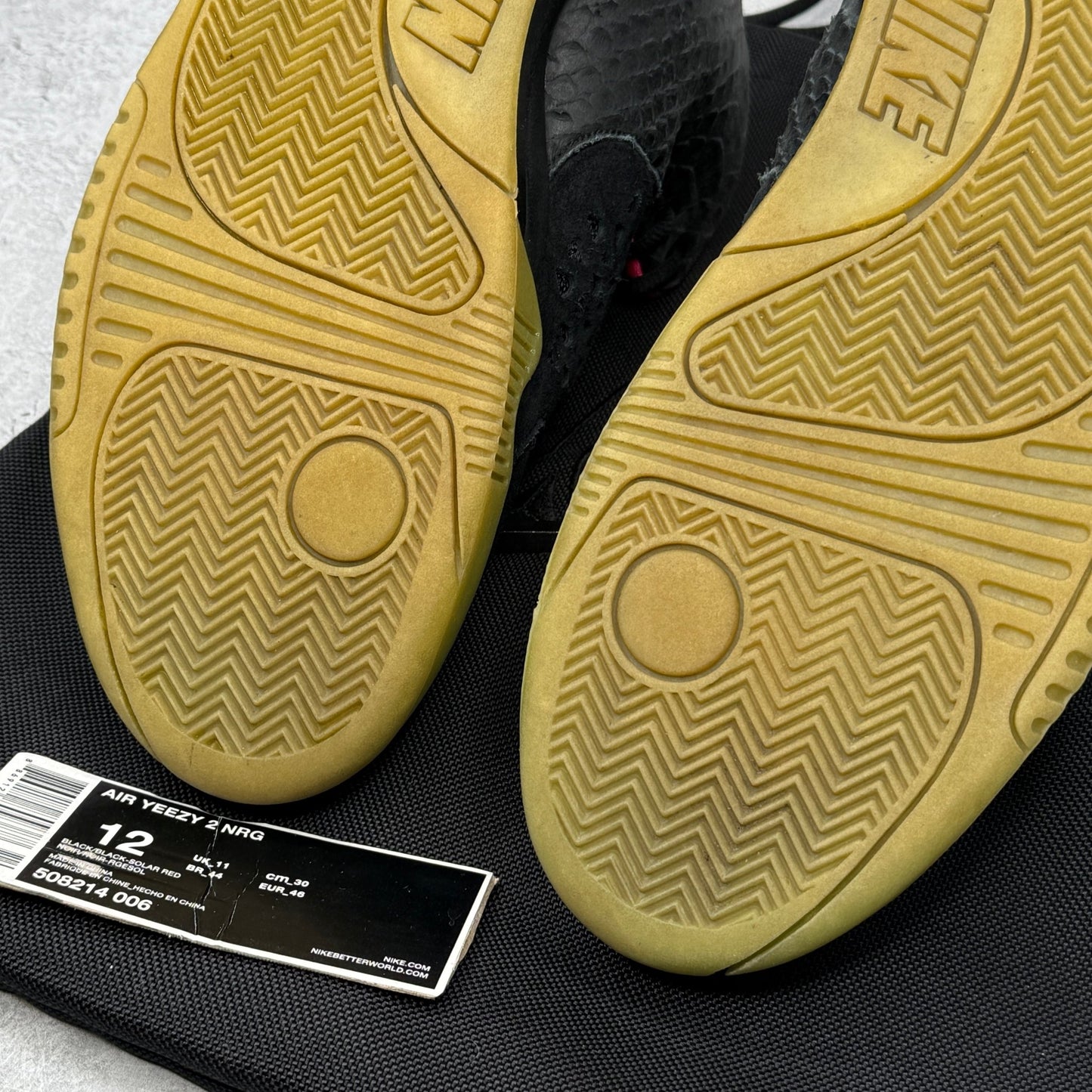 Nike Air Yeezy 2 Solar Red *pre - owned* SIZE 12 - Kicks Collective PA - Nike - 508214-006 - Men's Shoes - 12M/13.5W - Pre - Owned - No Box