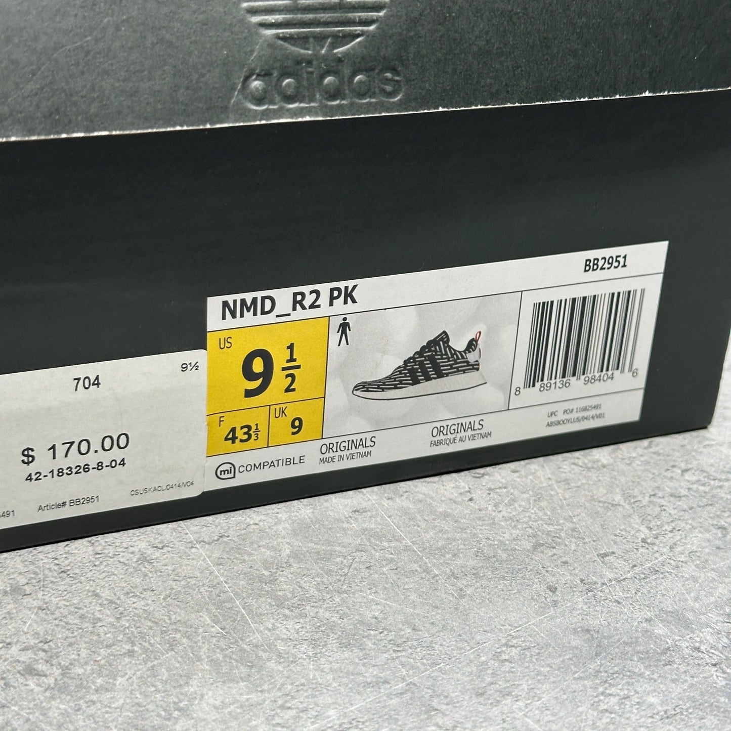 adidas NMD R2 Black White *pre - owned* SIZE 9.5 - Kicks Collective PA - adidas - BB2951 - Men's Shoes - 9.5M/11W - Pre - Owned