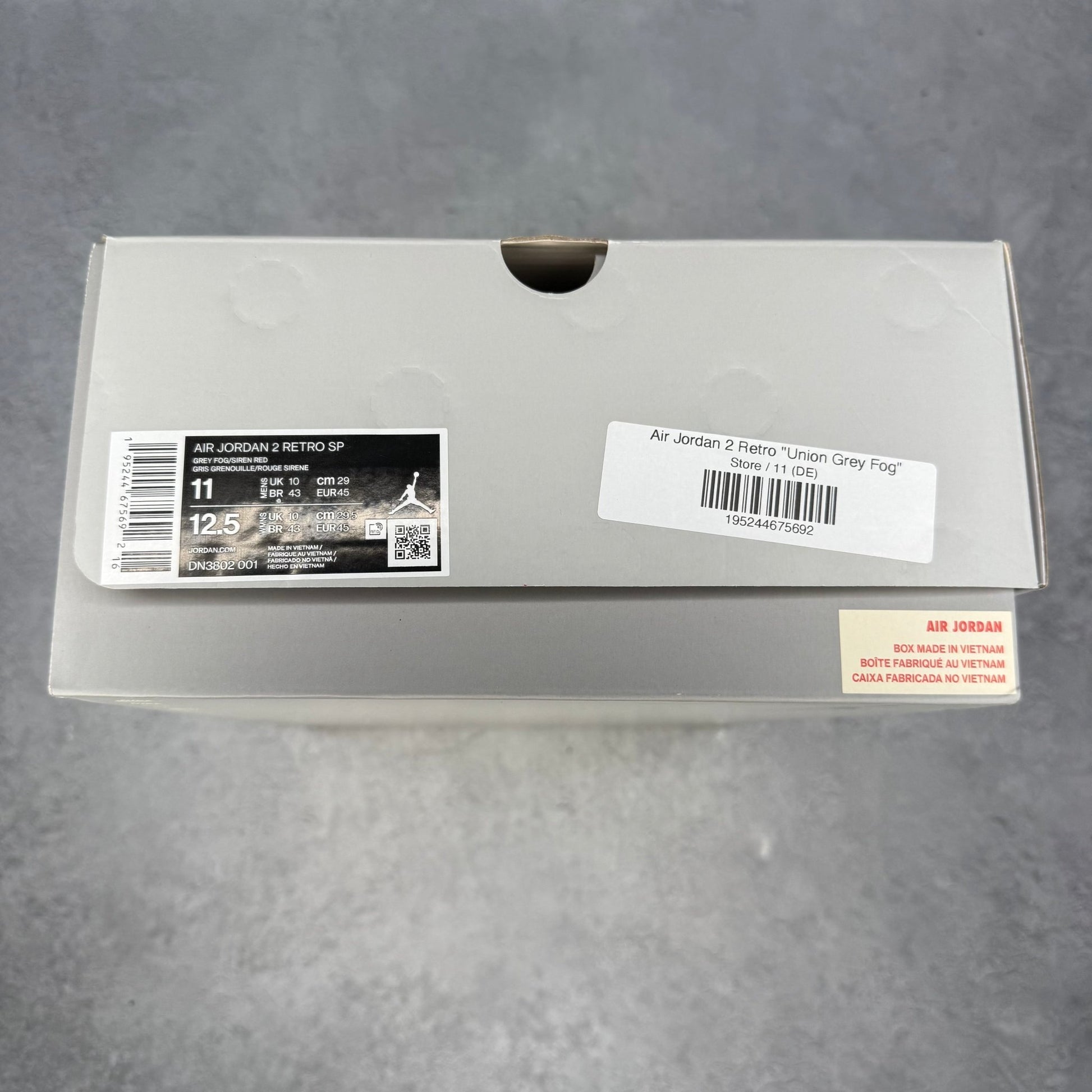 Jordan 2 Retro SP Union Grey Fog *pre - owned* SIZE 11 - Kicks Collective PA - Jordan - DN3802-001 - Men's Shoes - 11M/12.5W - Pre - Owned