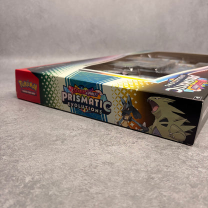 2025 Pokémon Scarlet & Violet Prismatic Evolutions Lucario ex & Tyranitar ex Premium Collection (Sam's Club Exclusive)