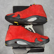 Jordan 14 Retro Challenge Red Toro Ferrari *pre-owned* SIZE 13