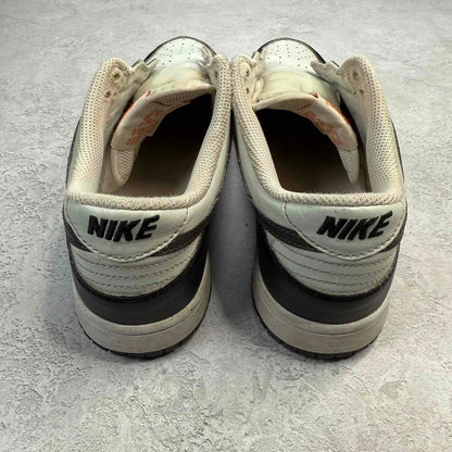 Nike Dunk Low Black Bright Mandarin Mini Swoosh (GS) *pre-owned* SIZE 6.5Y