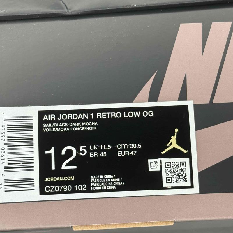 Jordan 1 Retro Low OG Mocha - Kicks Collective PA - Jordan - CZ0790 - 102 - Men's Shoes - 12.5M/14W - Brand New