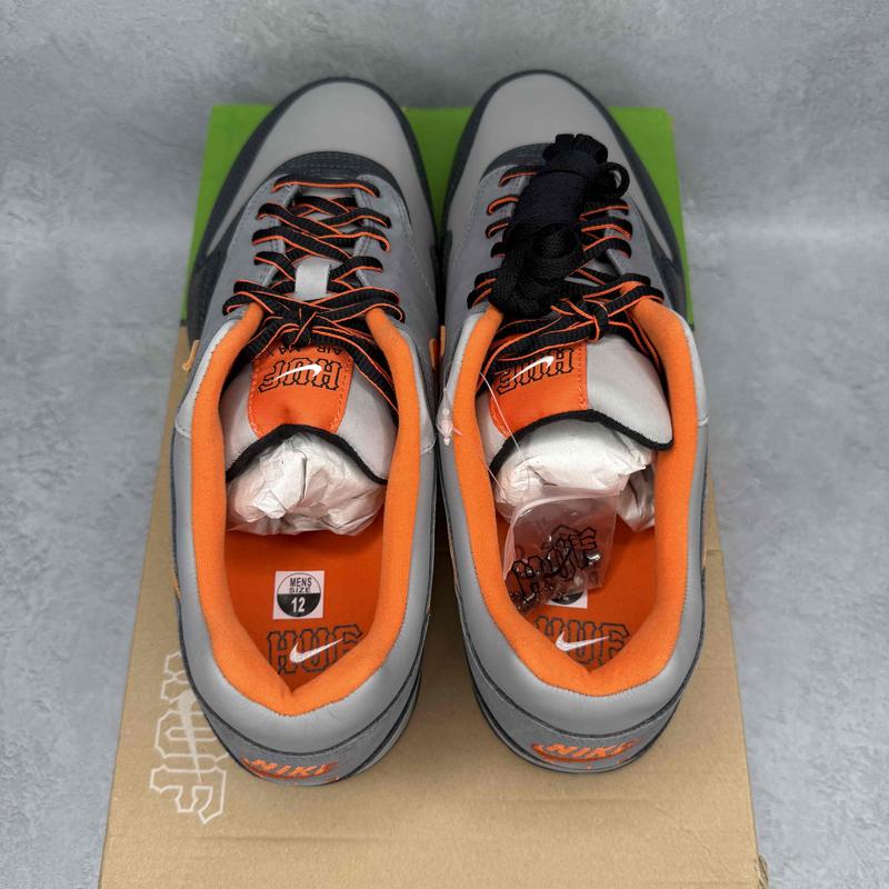 Nike Air Max 1 SP HUF Brilliant Orange - Kicks Collective PA - Nike - HF3713 - 001 - Men's Shoes - 12M/13.5W - Brand New