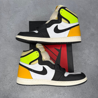 Jordan 1 Retro High White Black Volt University Gold *pre - owned* SIZE 11 - Kicks Collective PA - Jordan - 555088-118 - Men's Shoes - 11M/12.5W - Pre - Owned - Replacement Box