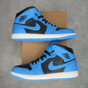 Jordan 1 Mid University Blue Black 10.5 (Pre-Owned) - Image 1