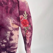Civil Regime Baroque Marbel Roses Hoodie Burgundy Tie Dye *pre-owned* SIZE S