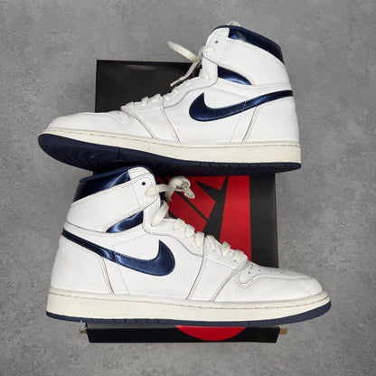 Jordan 1 High Metallic Navy 2016 *pre - owned* SIZE 11 - Kicks Collective PA - Jordan - 555088-106 - Men's Shoes - 11M/12.5W - Pre - Owned