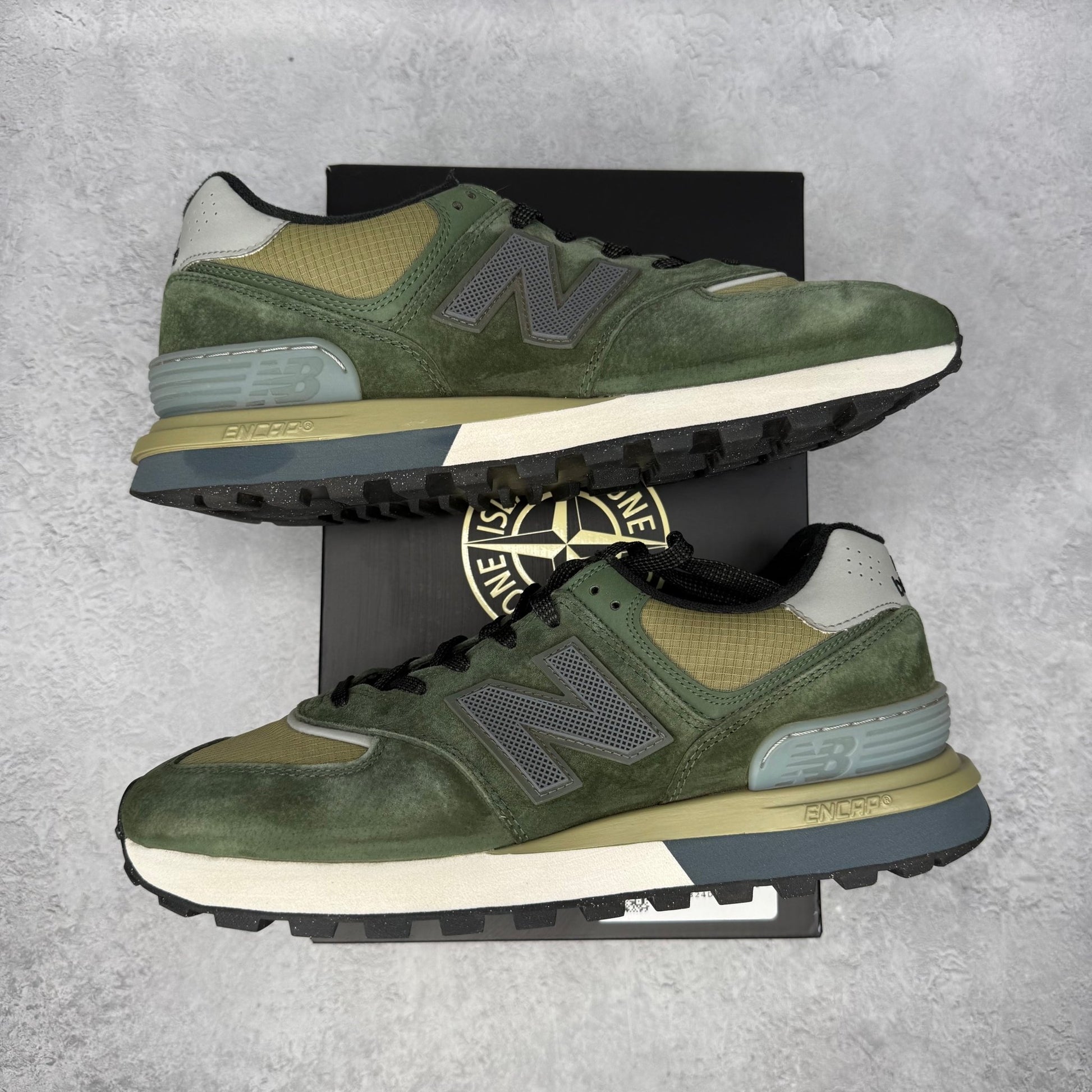 New Balance 574 Legacy Stone Island Dark Green VNDS *pre - owned* SIZE 11 - Kicks Collective PA - New Balance - U574LGIL - Men's Shoes - 11M/12.5W - Pre - Owned