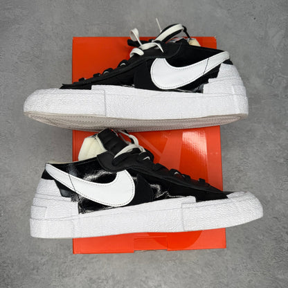 Nike Blazer Low Sacai Black Patent Leather *pre - owned* SIZE 11 - Kicks Collective PA - Nike - DM6443-001 - Men's Shoes - 11M/12.5W - Pre - Owned