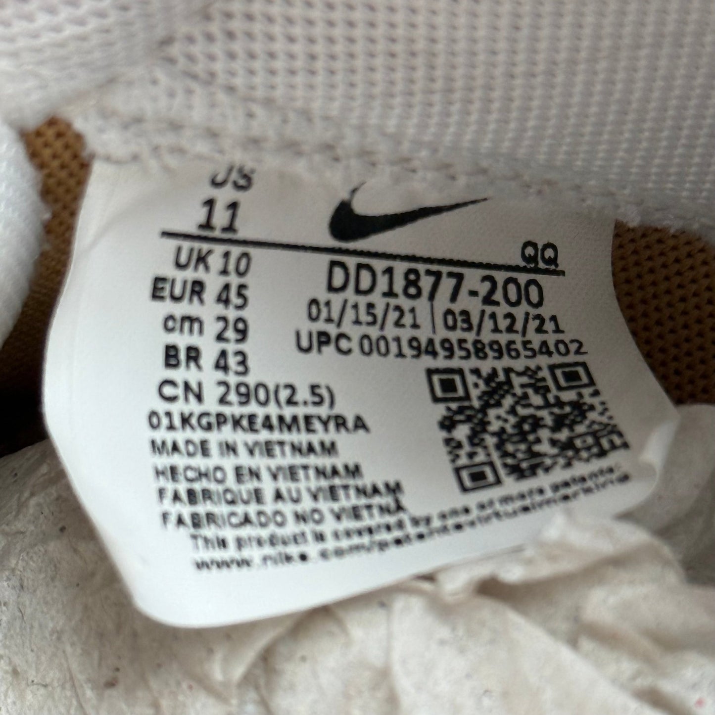 Nike Blazer Low sacai British Tan *pre - owned* SIZE 11 - Kicks Collective PA - Nike - DD1877-200 - Men's Shoes - 11M/12.5W - Pre - Owned