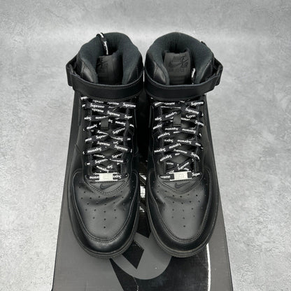 Nike Air Force 1 Mid Supreme Black *pre - owned* SIZE 10.5 - Kicks Collective PA - Nike - FZ8784-001 - Men's Shoes - 10.5M/12W - Pre - Owned