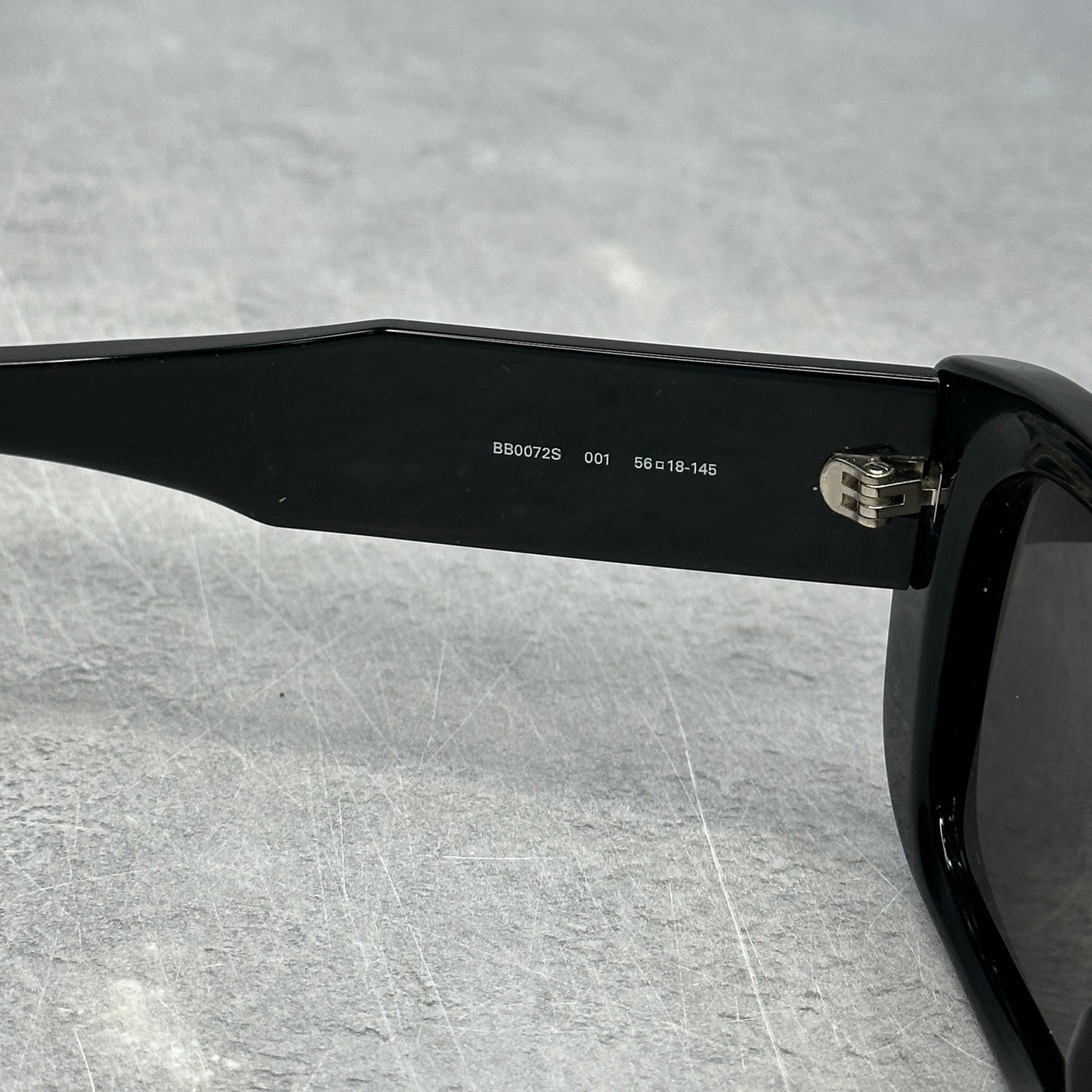 Balenciaga Square Rectangle Sunglasses Black/Black/Grey *pre-owned*