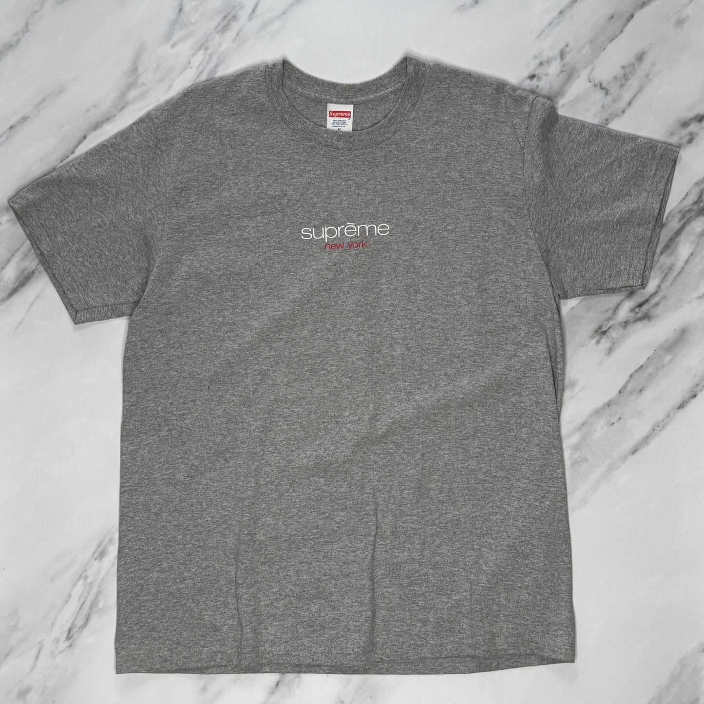 Supreme Classic Logo Tee Heather Grey - Kicks Collective PA - Supreme - SUPREME-2O3UYM4P - Apparel - M - Brand New - No Box