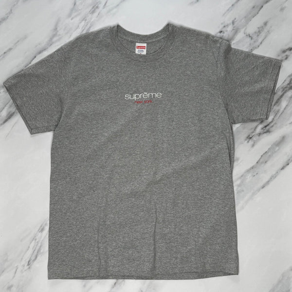 Supreme Classic Logo Tee Heather Grey - Kicks Collective PA - Supreme - SUPREME-2O3UYM4P - Apparel - M - Brand New - No Box