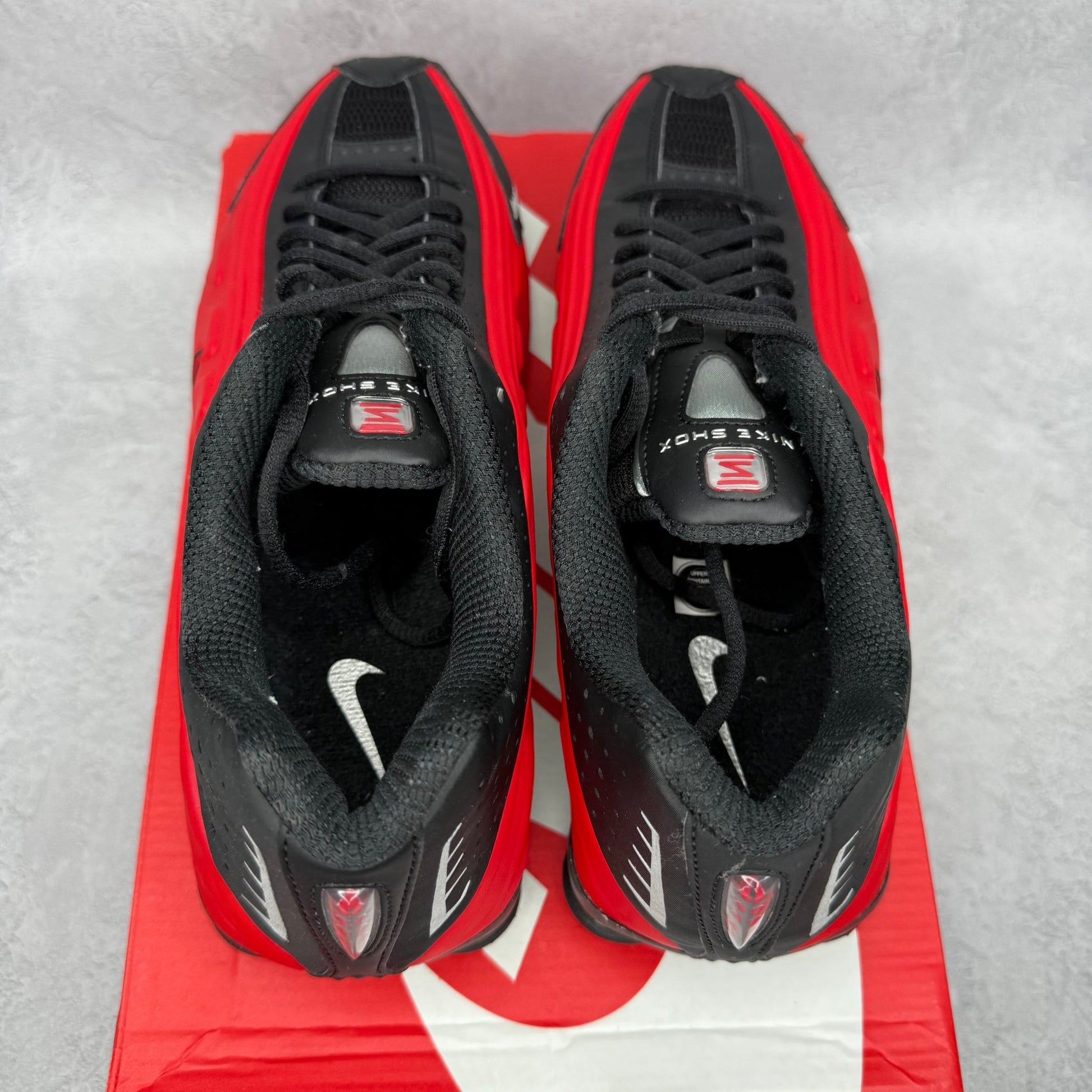 Nike Shox R4 University Red Black Metallic Silver *pre - owned* SIZE 11.5 - Kicks Collective PA - Nike - HQ1988-600 - Men's Shoes - 11.5M/13W - Pre - Owned