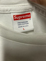 Supreme Box Logo L/S Tee White *pre-owned* SIZEL L