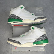Jordan 3 Retro Lucky Green (Women's) 9W (Pre-Owned) - front