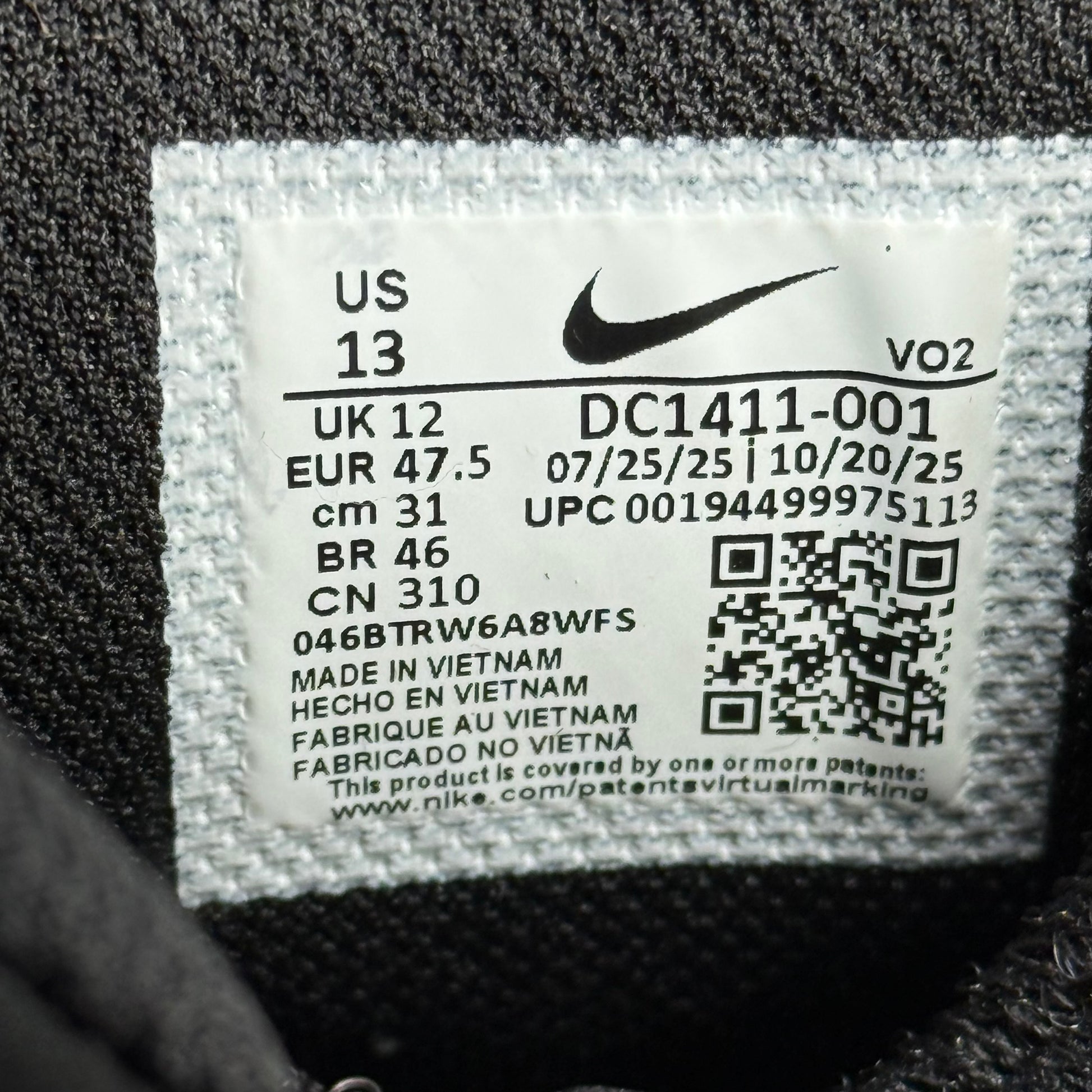 Nike Air Max 2 CB '94 Triple Black *pre-owned* SIZE 13