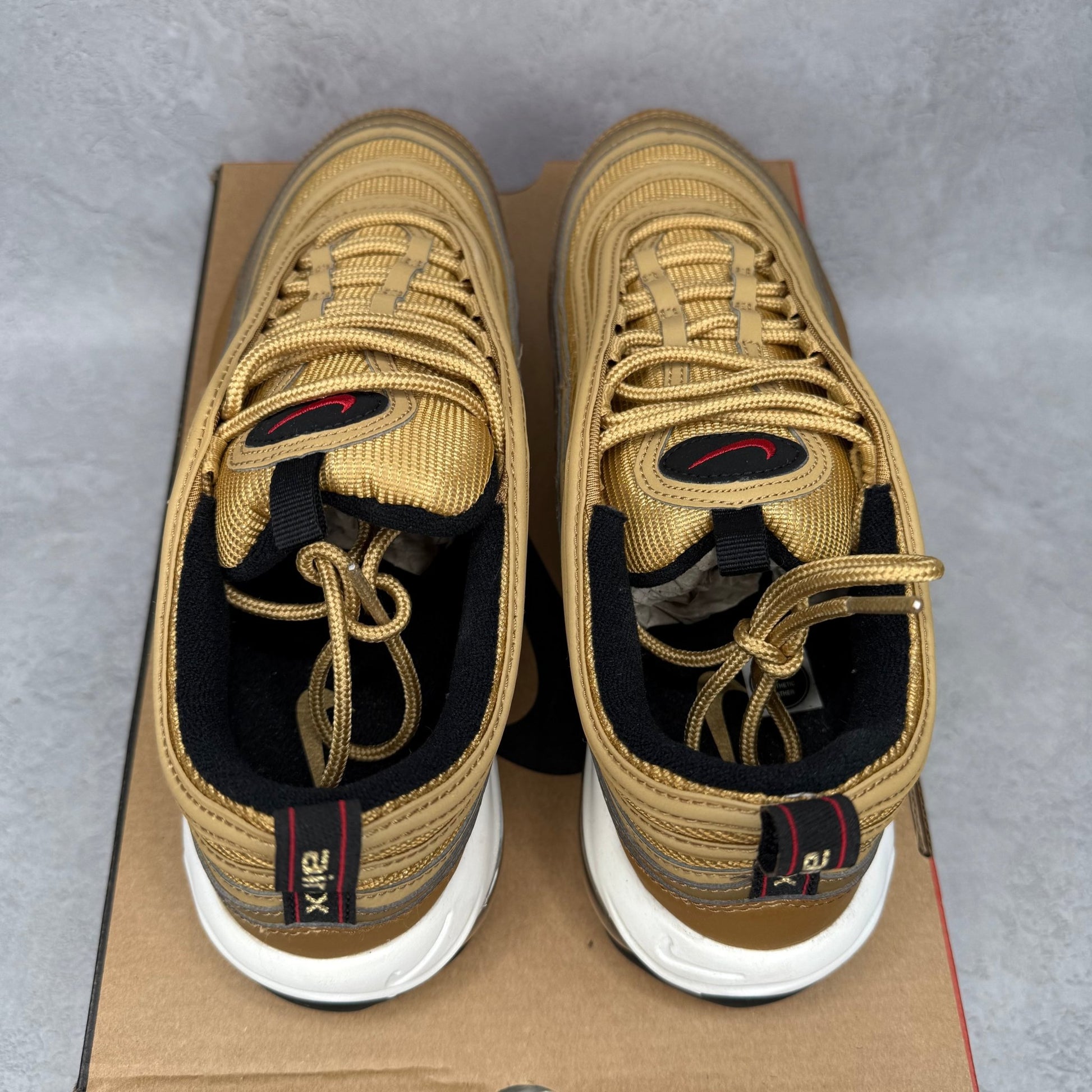 Nike Air Max 97 OG Golden Bullet (2023) *pre - owned* SIZE 8.5 - Kicks Collective PA - Nike - DM0028-700 - Men's Shoes - 8.5M/10W - Pre - Owned