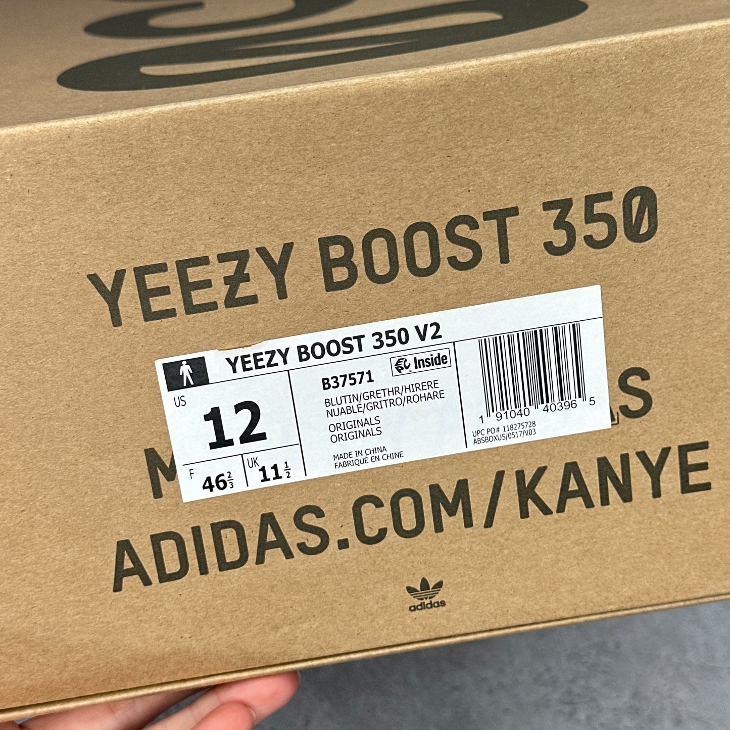 adidas Yeezy Boost 350 V2 Blue Tint VNDS *pre-owned* SIZE 12