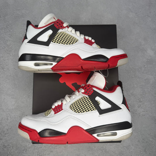 Jordan 4 Retro Fire Red (2020) *pre - owned* SIZE 8.5 - Kicks Collective PA - Jordan - DC7770-160 - Men's Shoes - 8.5M/10W - Pre - Owned - Original Box (Damaged)