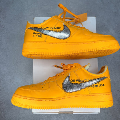 Nike Air Force 1 Low Off-White ICA University Gold *pre-owned* SIZE 12