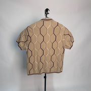 Supreme Hex Zip Up Polo Tan *pre-owned* SIZE XL