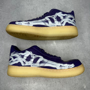 Nike Air Force 1 Low '07 QS Purple Skeleton Halloween (2021) *pre-owned* SIZE 9.5