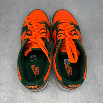 Nike Dunk Low Retro Miami Hurricanes *pre-owned* SIZE 9