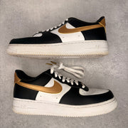 Nike Air Force 1 Low Black White Metallic Gold *pre - owned* SIZE 8 - Kicks Collective PA - Nike - CZ9189-001 - Men's Shoes - 8M/9.5W - Pre - Owned - No Box