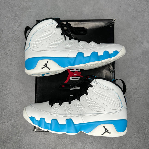 Jordan 9 Retro Powder Blue (2024) *pre - owned* SIZE 9.5 - Kicks Collective PA - Jordan - FQ8992-101 - Men's Shoes - 9.5M/11W - Pre - Owned - Original Box (Damaged)