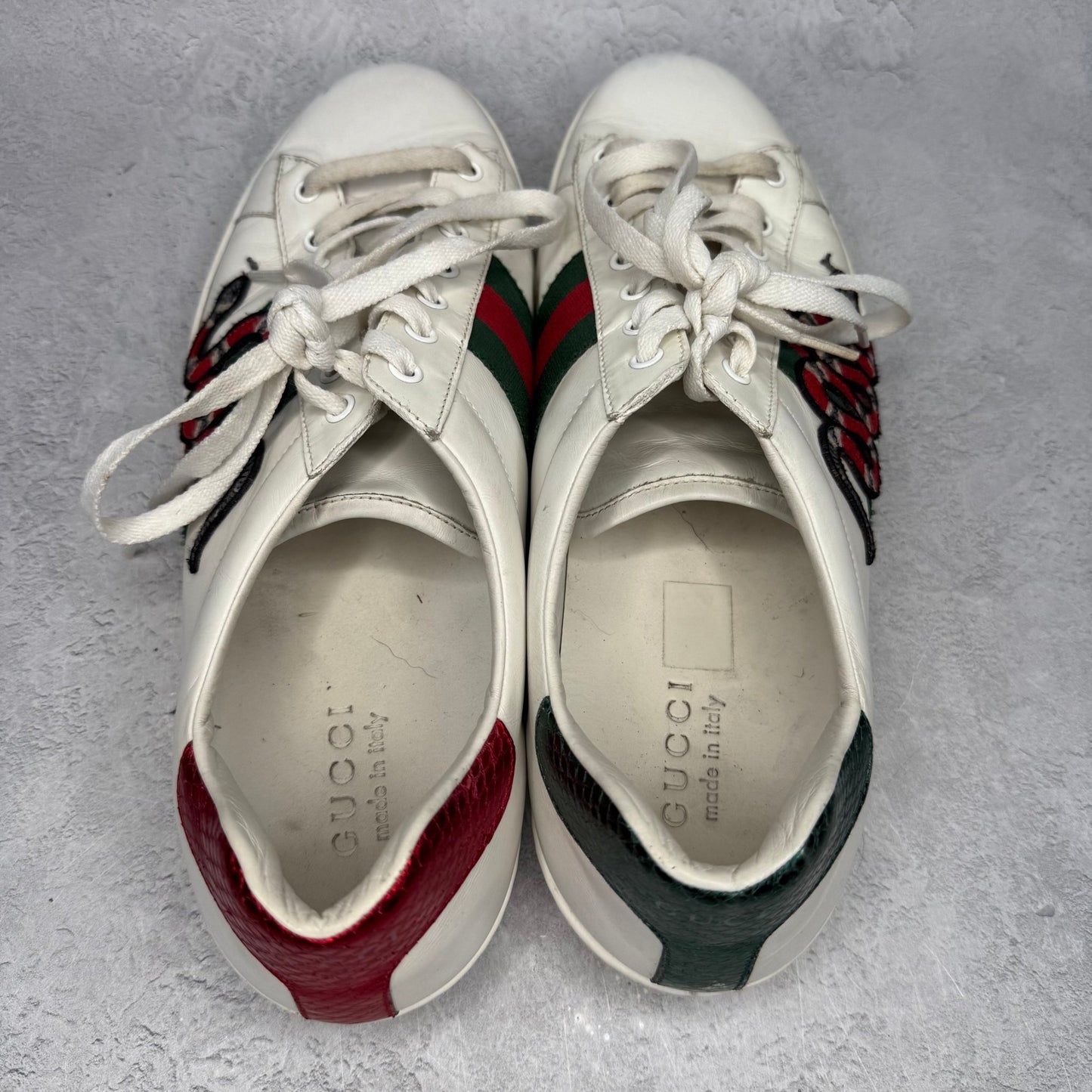Gucci Ace Embroidered Snake *pre - owned* SIZE 13 - Kicks Collective PA - Gucci - 456230 A38G0 9064/456230 02JP0 9064 - Men's Shoes - 13M/14.5W - Pre - Owned - No Box