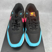 Nike Air Max 1 Jelly Swoosh Black Fuchsia Blue Fury *pre-owned* SIZE 8.5