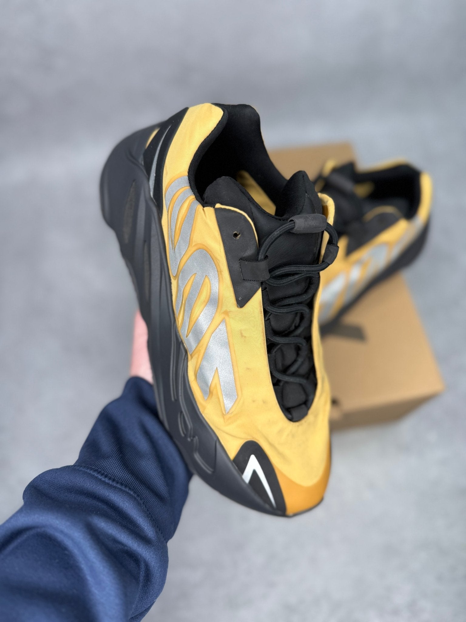 adidas Yeezy Boost 700 MNVN Honey Flux *pre - owned* SIZE 9 - Kicks Collective PA - adidas - GZ0717 - Men's Shoes - 9M/10.5W - Pre - Owned - Replacement Box