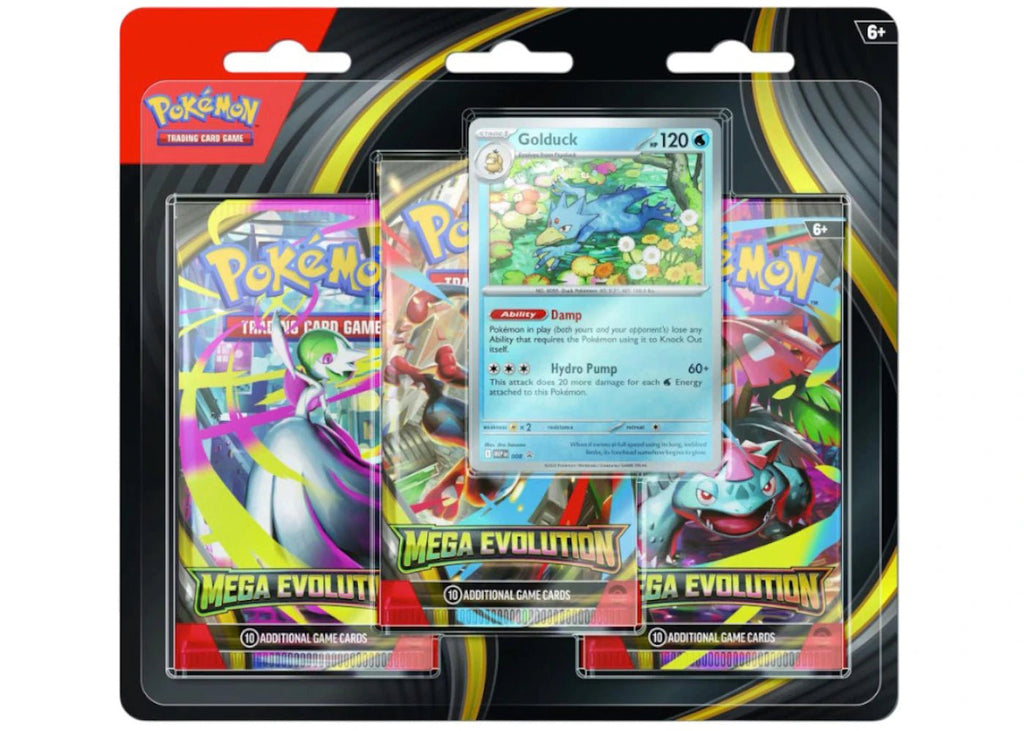 2025 Pokémon Mega Evolution Golduck 3 - Pack Blister Pack - Kicks Collective PA - Pokemon - 2025-VMY3OCD2 - Accessories - OS - Brand New