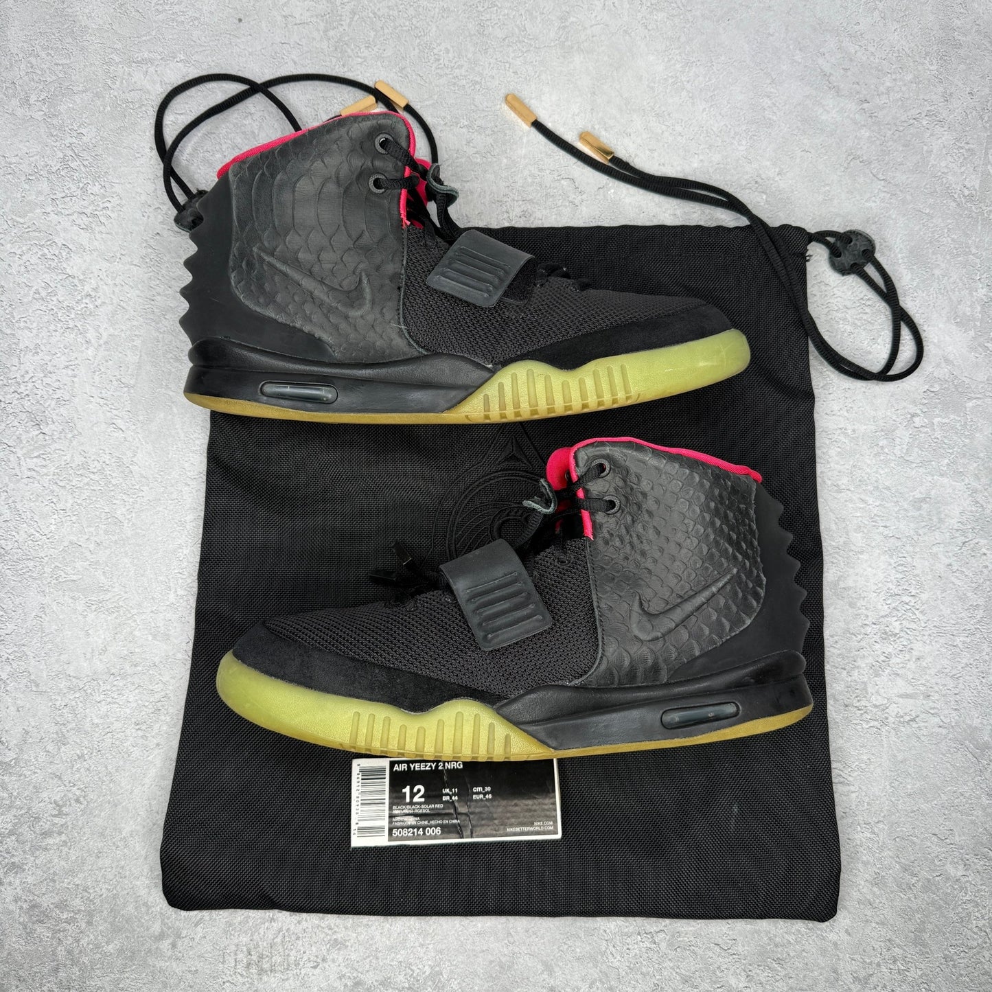 Nike Air Yeezy 2 Solar Red *pre - owned* SIZE 12 - Kicks Collective PA - Nike - 508214-006 - Men's Shoes - 12M/13.5W - Pre - Owned - No Box