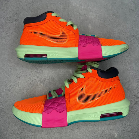 Nike LeBron Witness 8 Total Orange Laser Fuchsia *pre - owned* SIZE 12 - Kicks Collective PA - Nike - FB2239-800 - Men's Shoes - 12M/13.5W - Pre - Owned - No Box