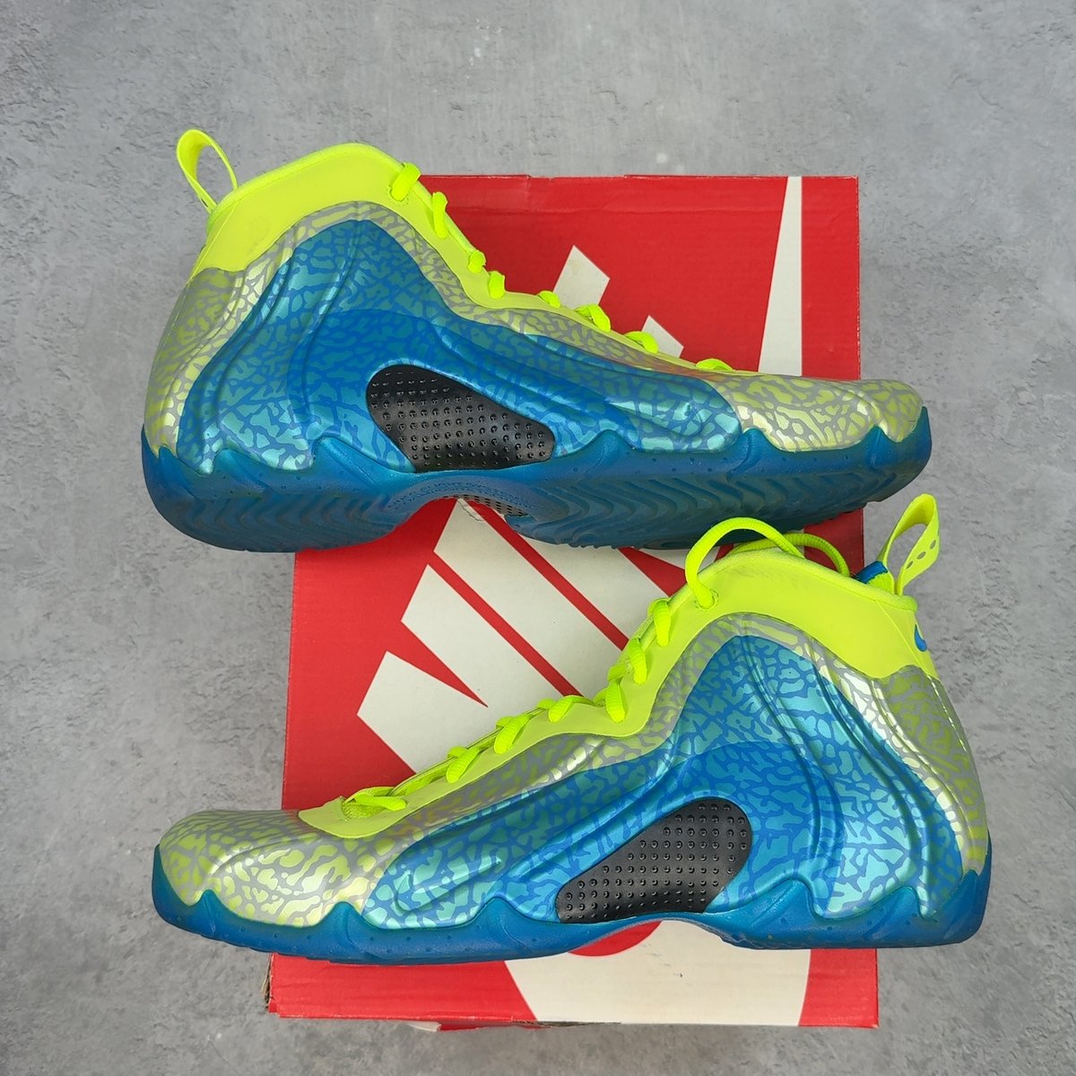 Nike Air Flightposite Exposed Volt Photo Blue 9 (Pre-Owned) - front