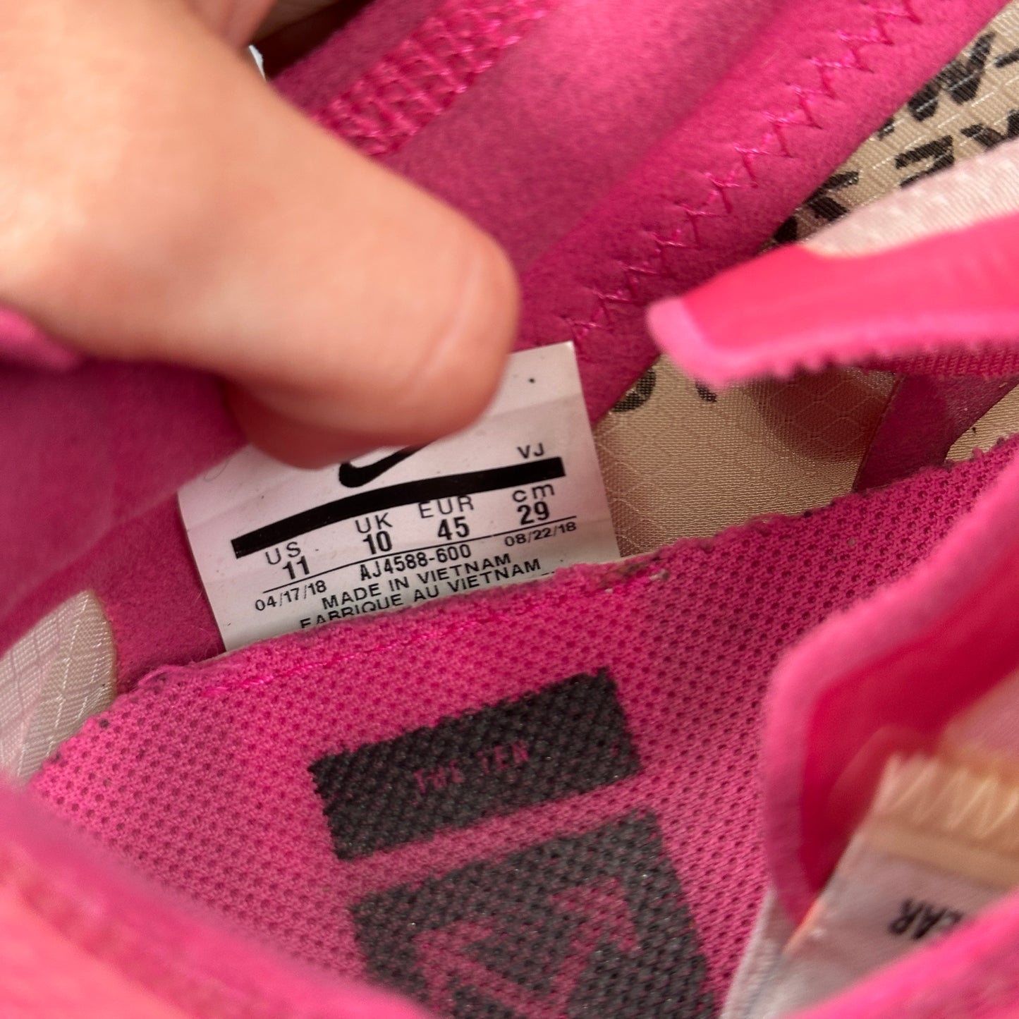Nike Zoom Fly Off-White Pink *pre-owned* SIZE 11
