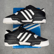 adidas Rivalry Low Core Black White Stripes  *pre-owned* SIZE 8M