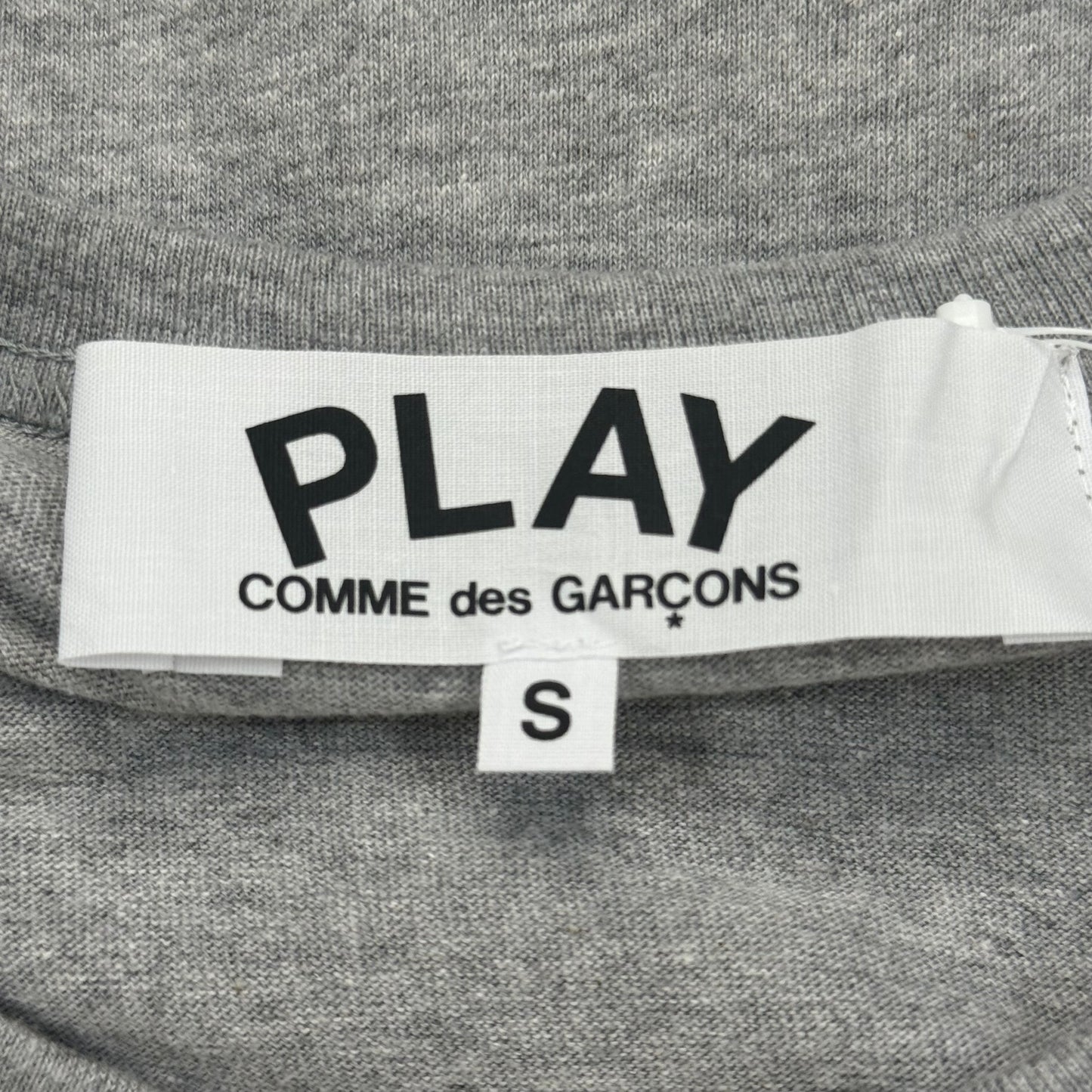 Comme des Garcons PLAY Play Double Hearts T-shirt Grey