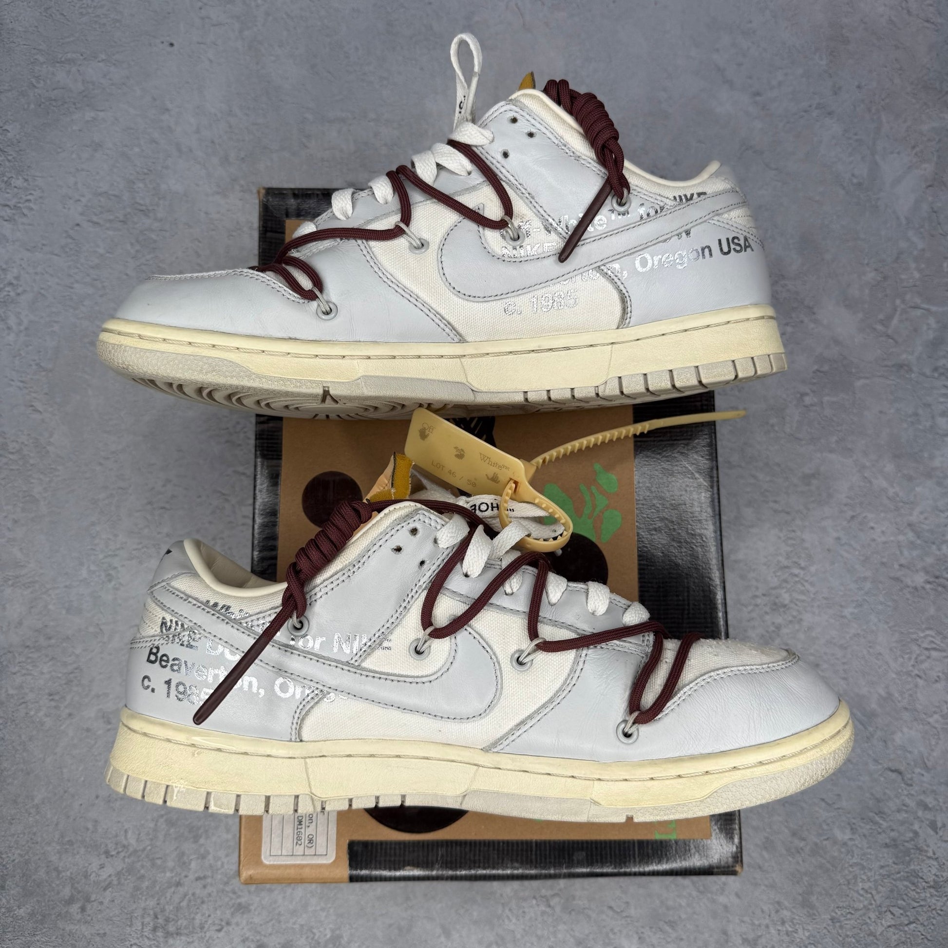 Nike Dunk Low Off - White Lot 46 *pre - owned* SIZE 10.5 - Kicks Collective PA - Nike - DM1602-102 - Men's Shoes - 10.5M/12W - Pre - Owned